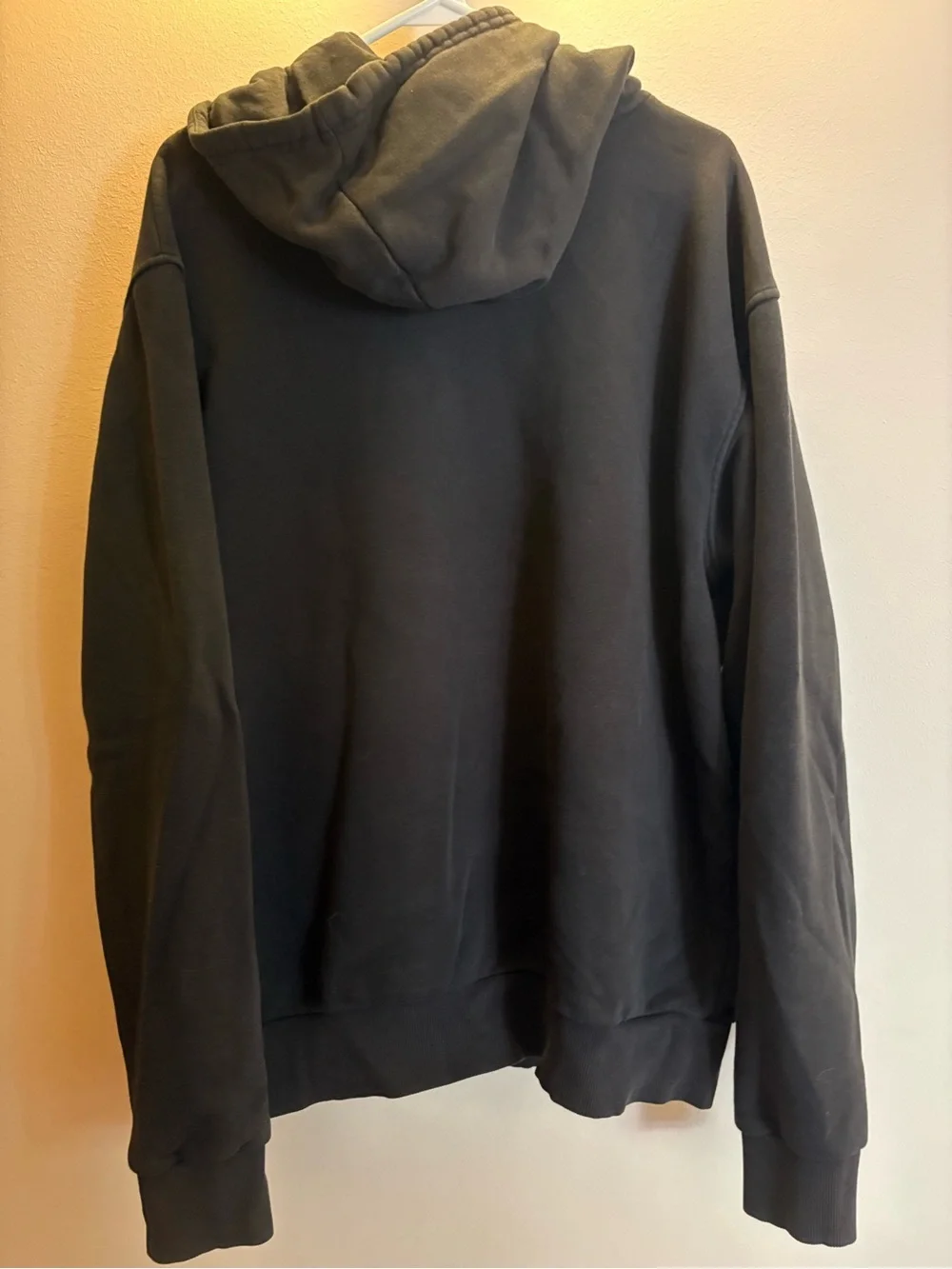 adidas Black Hoodie with White Trefoil Logo - Men's